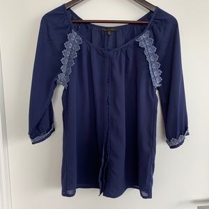 EUC blue Lucca Couture blouse